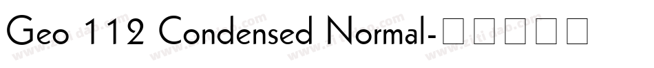 Geo 112 Condensed Normal字体转换